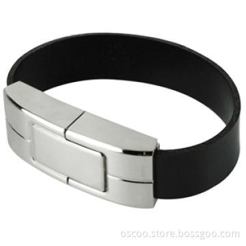 leather wrist band usb flash drive, Grade A chip, full capacity